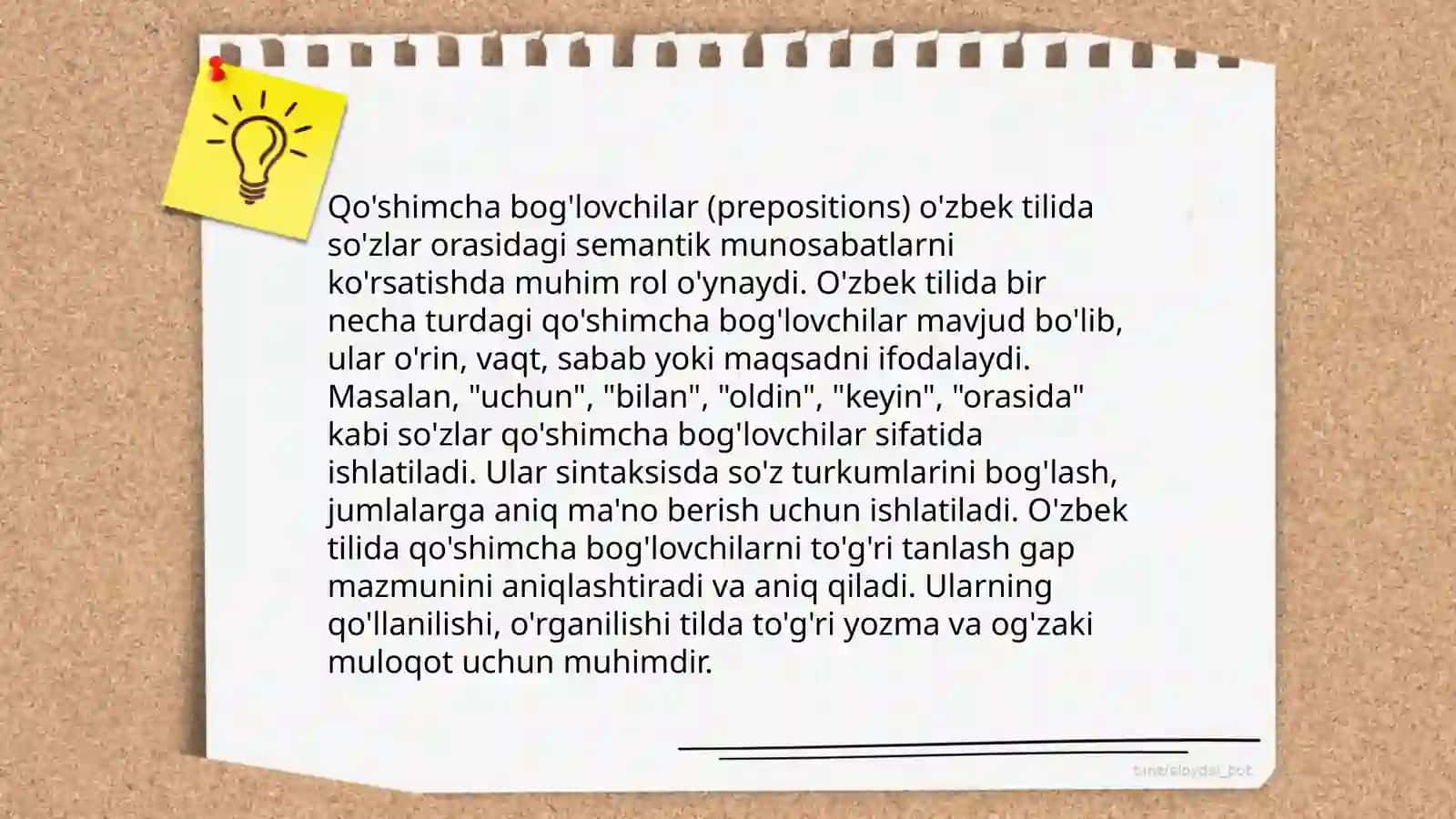 Bog'lovchilar 4