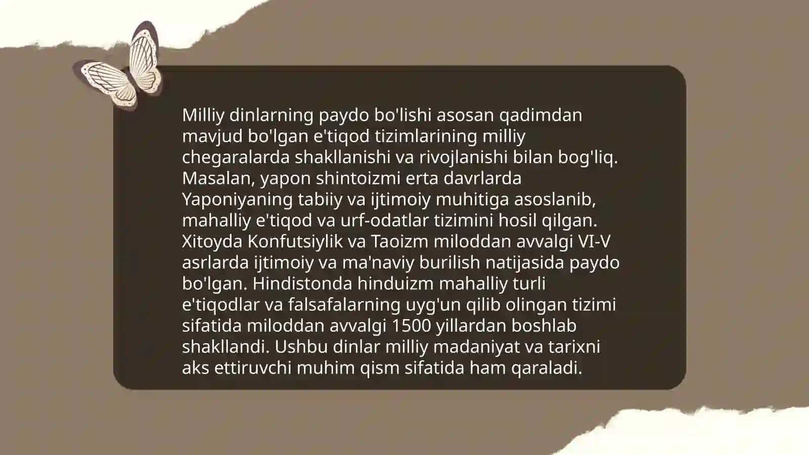 Milliy Dinlar 4