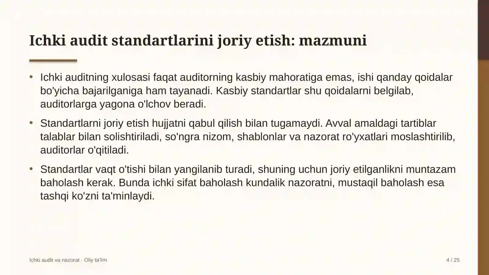 moliya sohasida ichki audit standartlarini joriy etish 6570 4