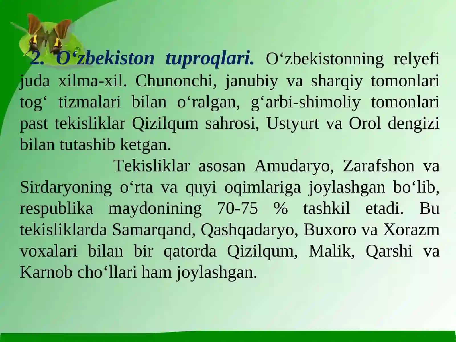 O‘zbekiston tuproqlar xaritasi 4