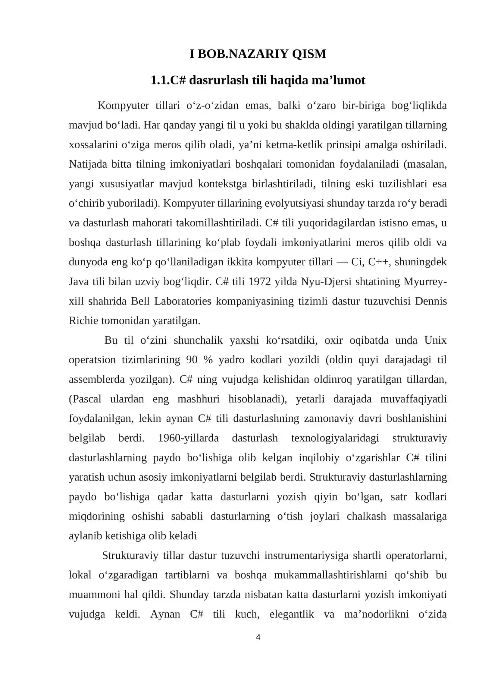 Dasturlash asoslari - C# dasturlash tilida vorislik 4