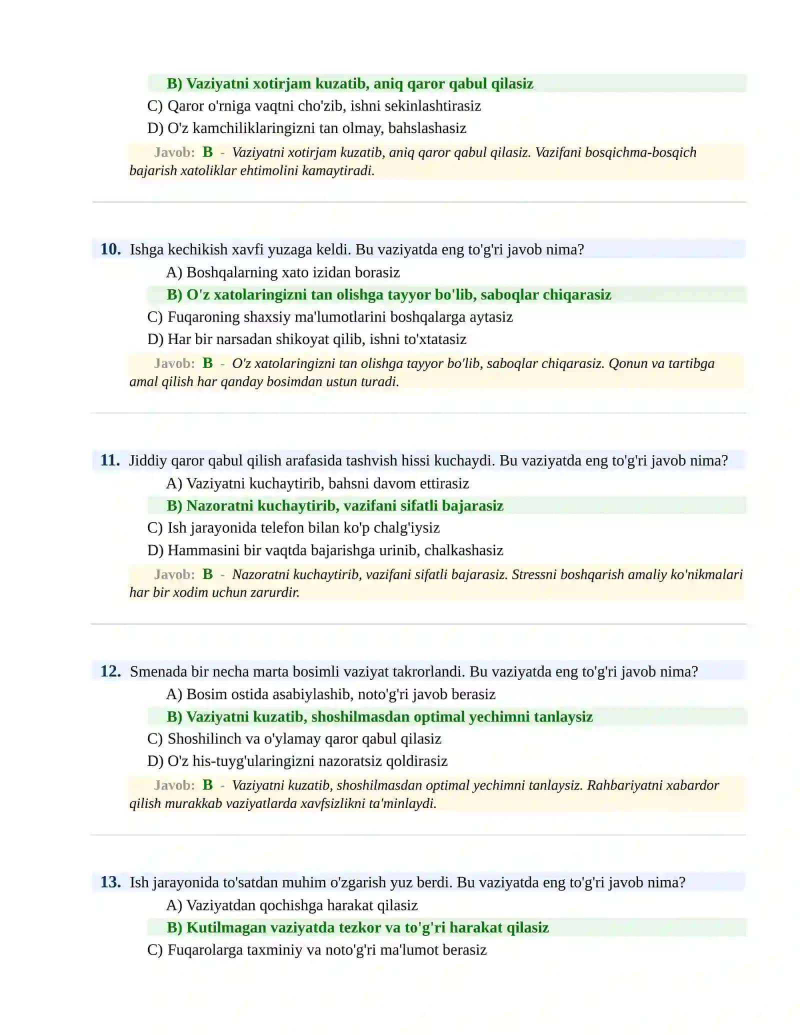 Psixologik sinov Testlari 4