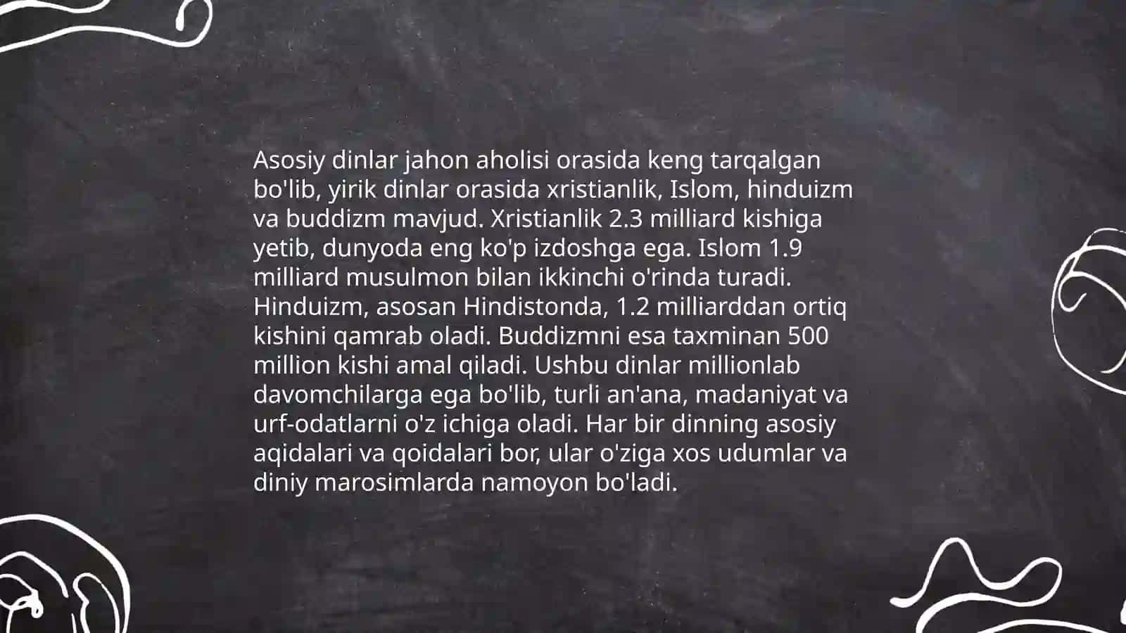 Dunyo dinlari 4