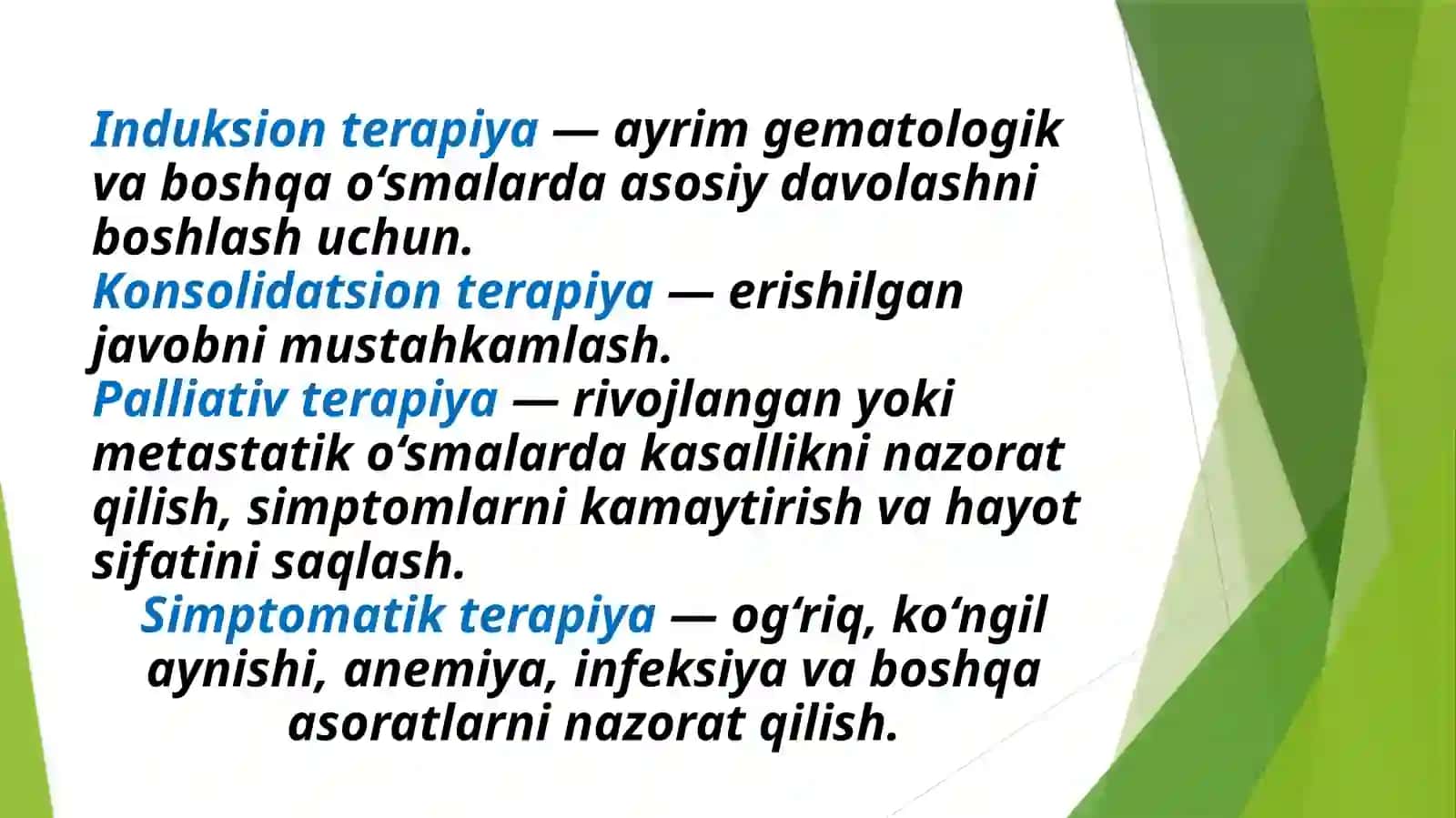 O‘smalarni dori-darmon bilan davolash terapiyasi 4