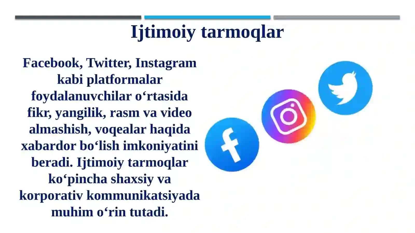 Internetda   muloqot  qilish. Mobil  tarmoqlar 4