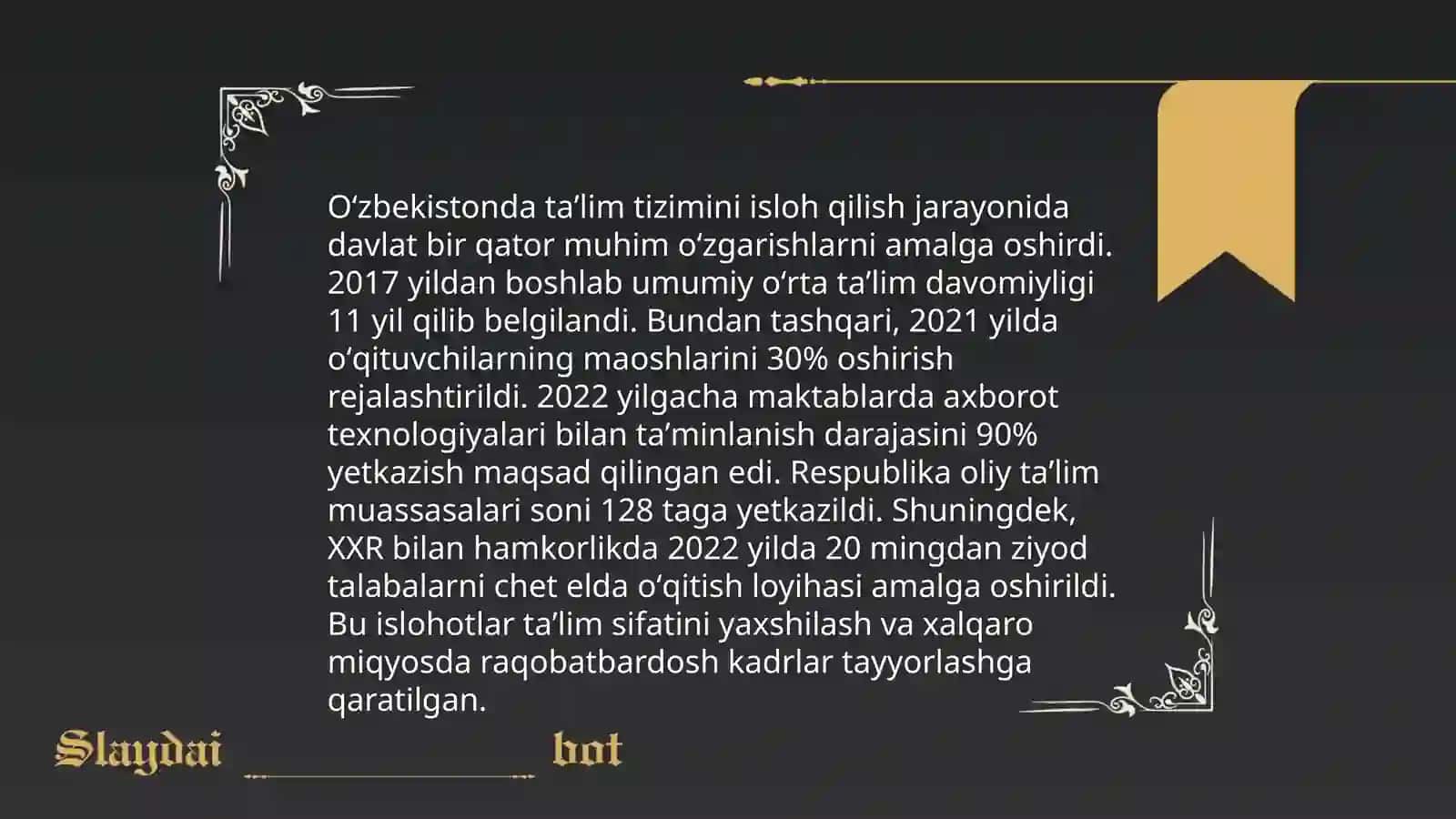 Amalga oshirilgan islohotlar 4