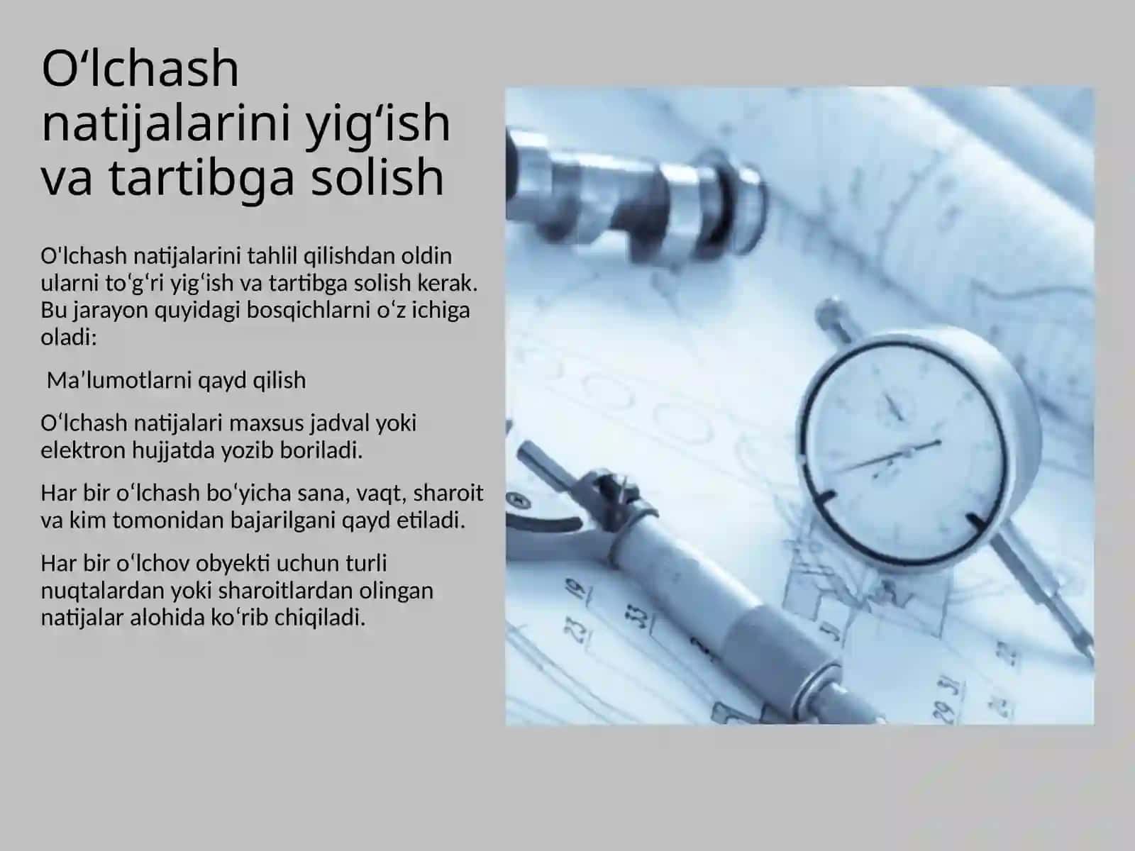 O'lchash natijalarini baholash 4