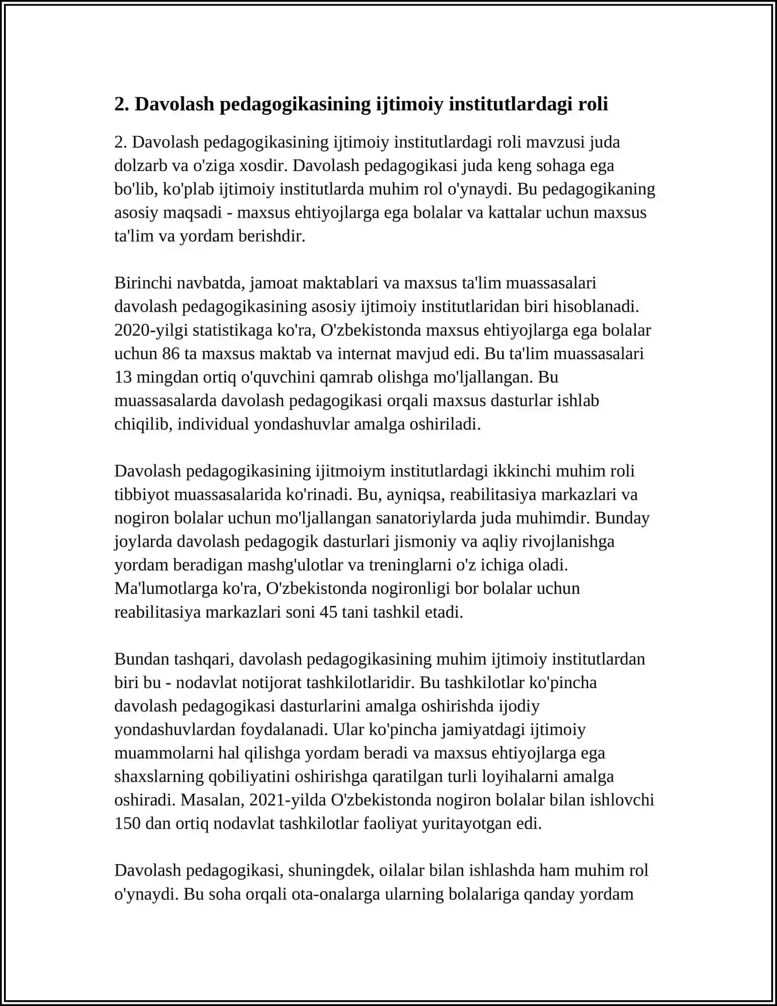IJTIMOIY INSTITUTLAR TIZIMIDA DAVOLASH PEDAGOGIKASINING O’RNI VA UNING HUQUQIY ASOSLARI 4