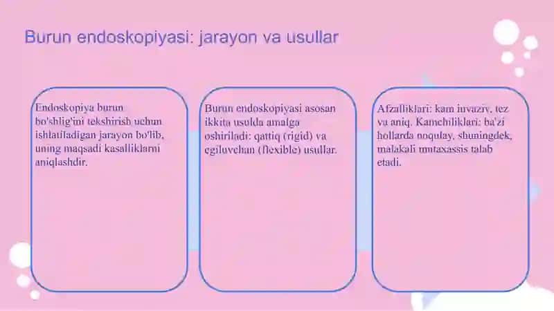 Burun va burun yondosh boʻshliqlarini endoskopik tekshirish 4