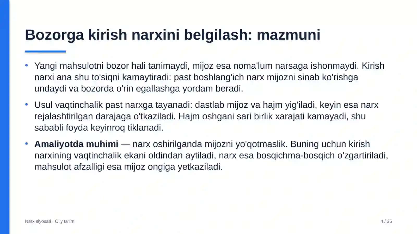 mikroelektronika sohasida bozorga kirish narxini belgilash 2306 4
