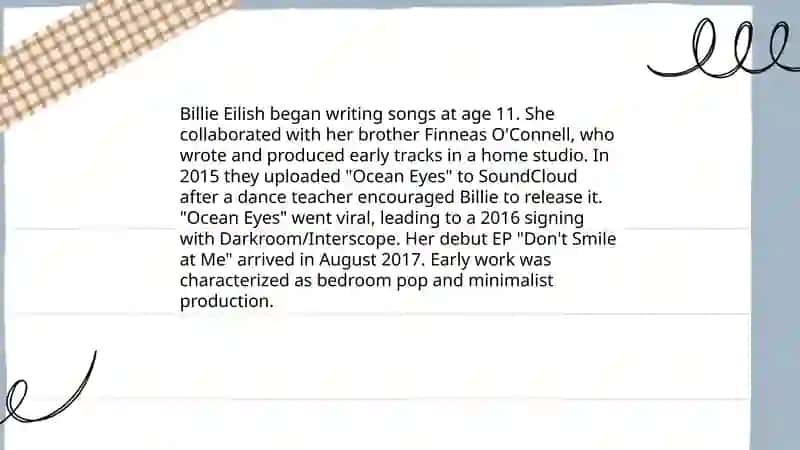 A person that i admire (Billie Eilish ) 4