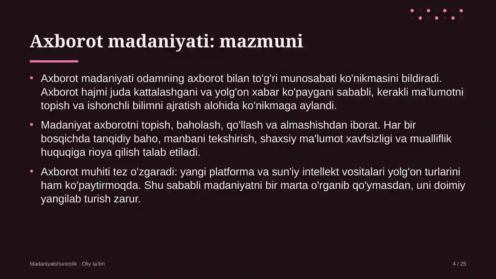 Bojxona terminallarida axborot madaniyati 4