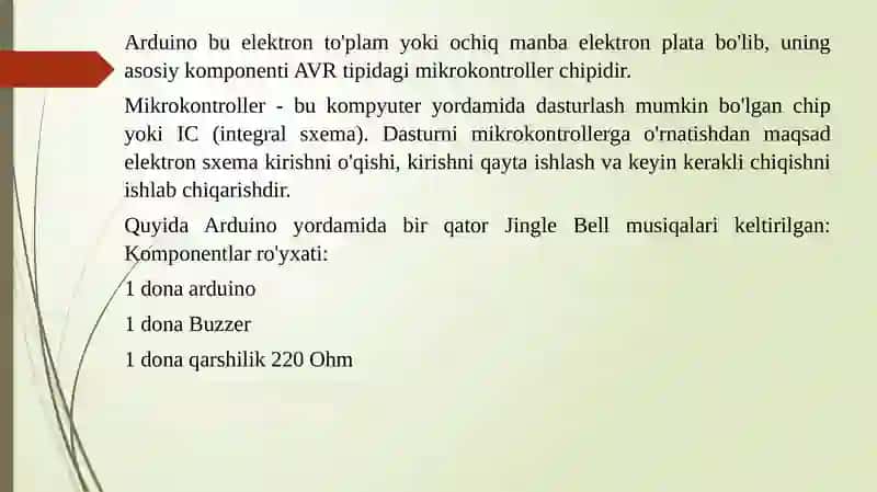 BUZZER VA ARDUINO YORDAMIDA MUSIQA. 4