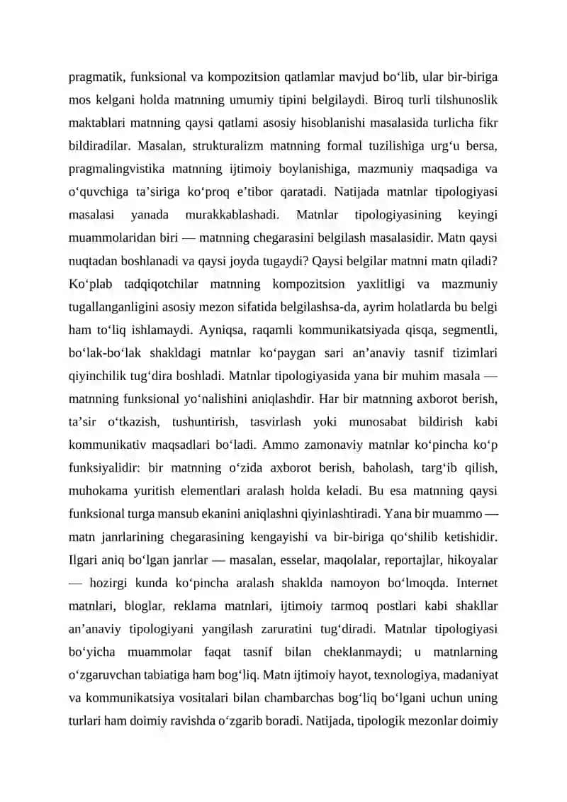 Matnlar tipologiyasi muammolari 4