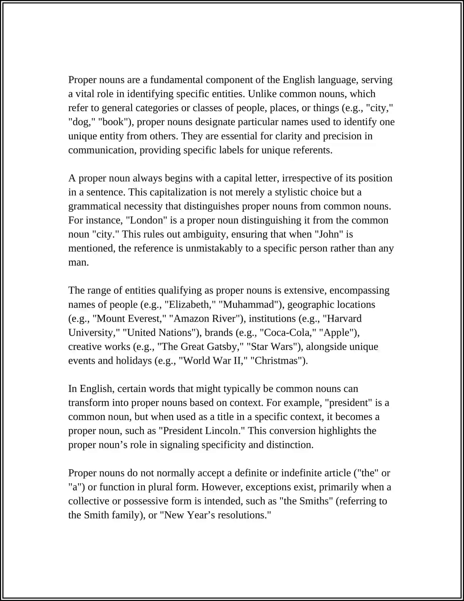 COMMON AND PROPER NOUNS 4