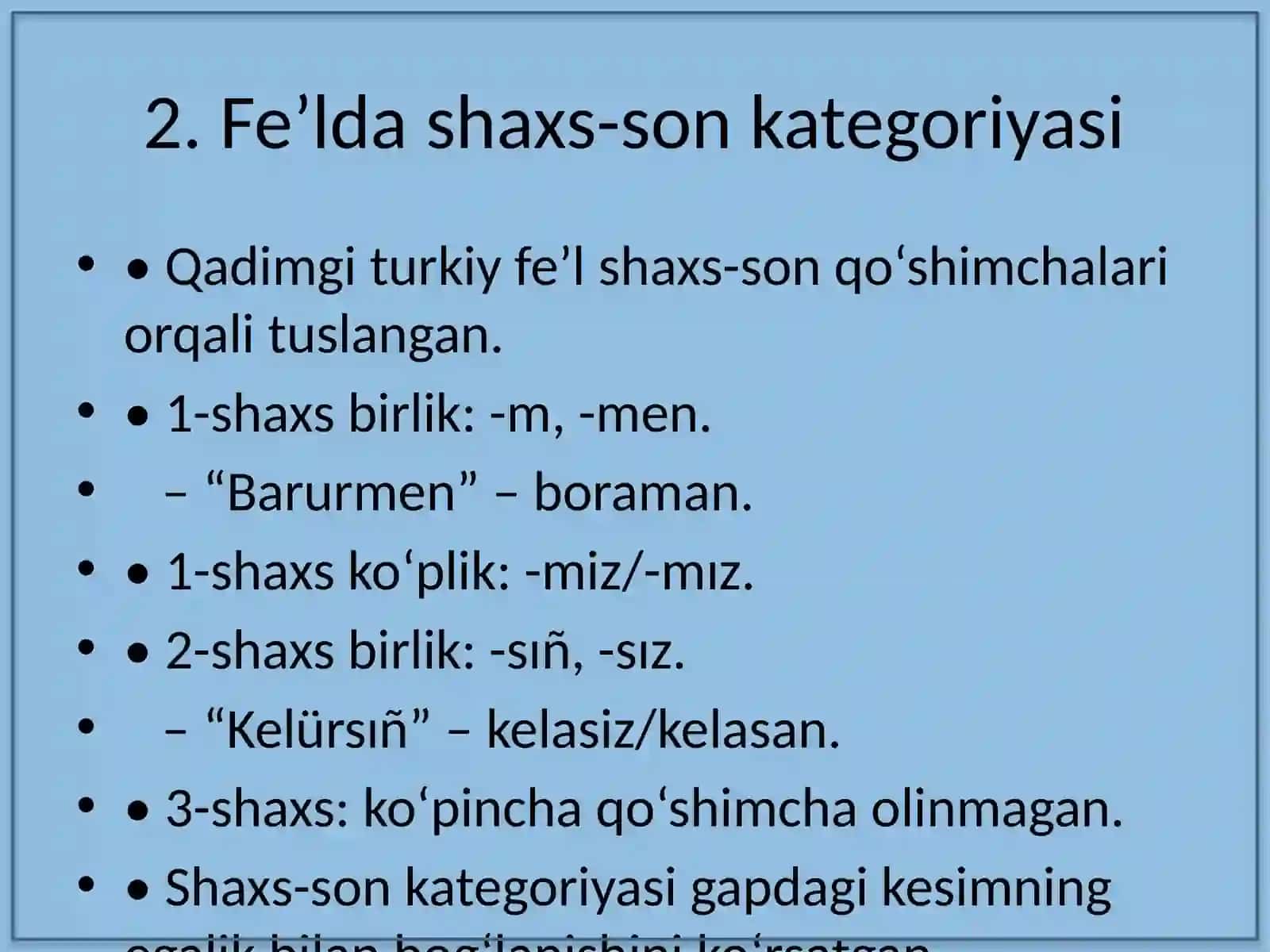 Feʼl (Qadimgi turkiy tilda) 4