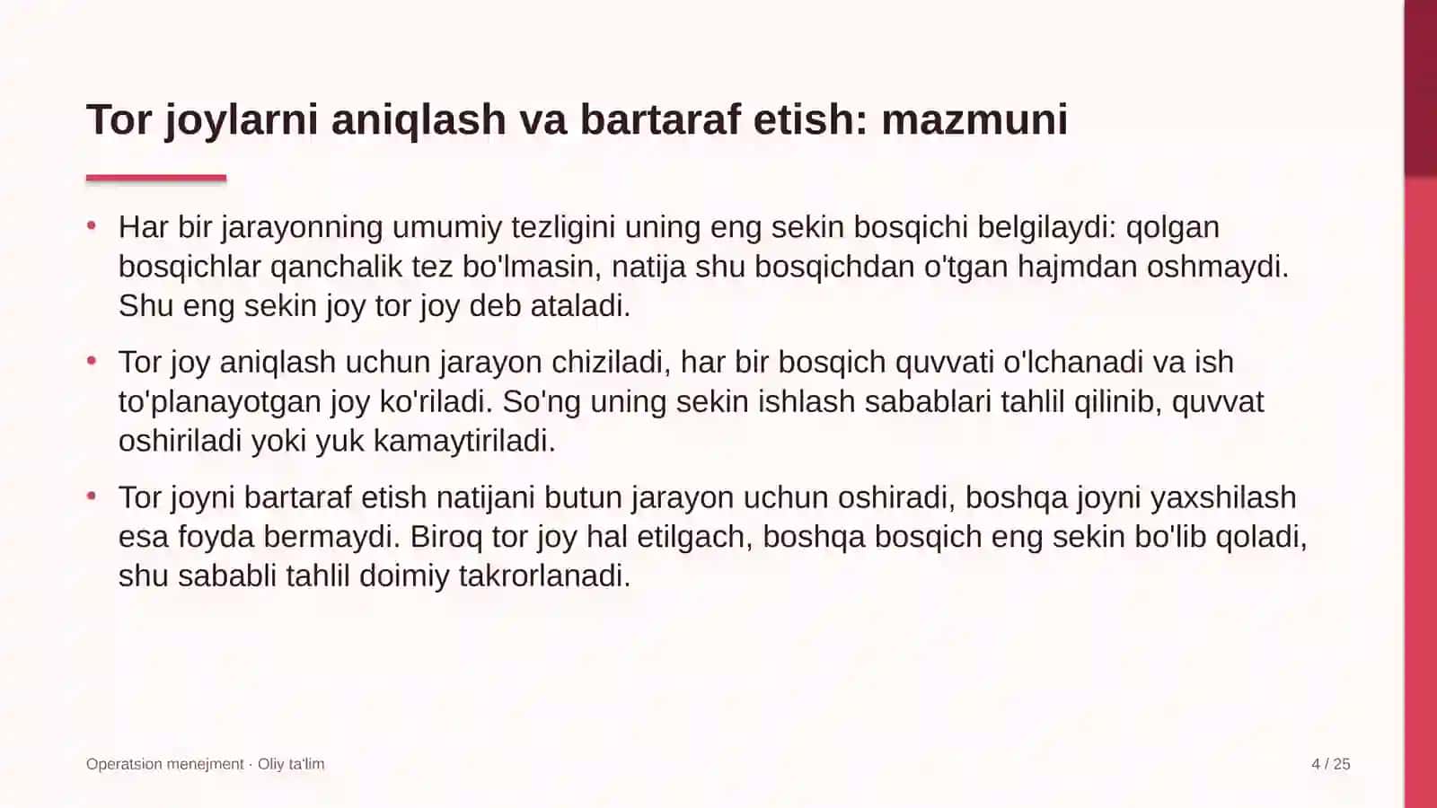 Tabiat yodgorliklarida tor joylarni aniqlash va bartaraf etish 4