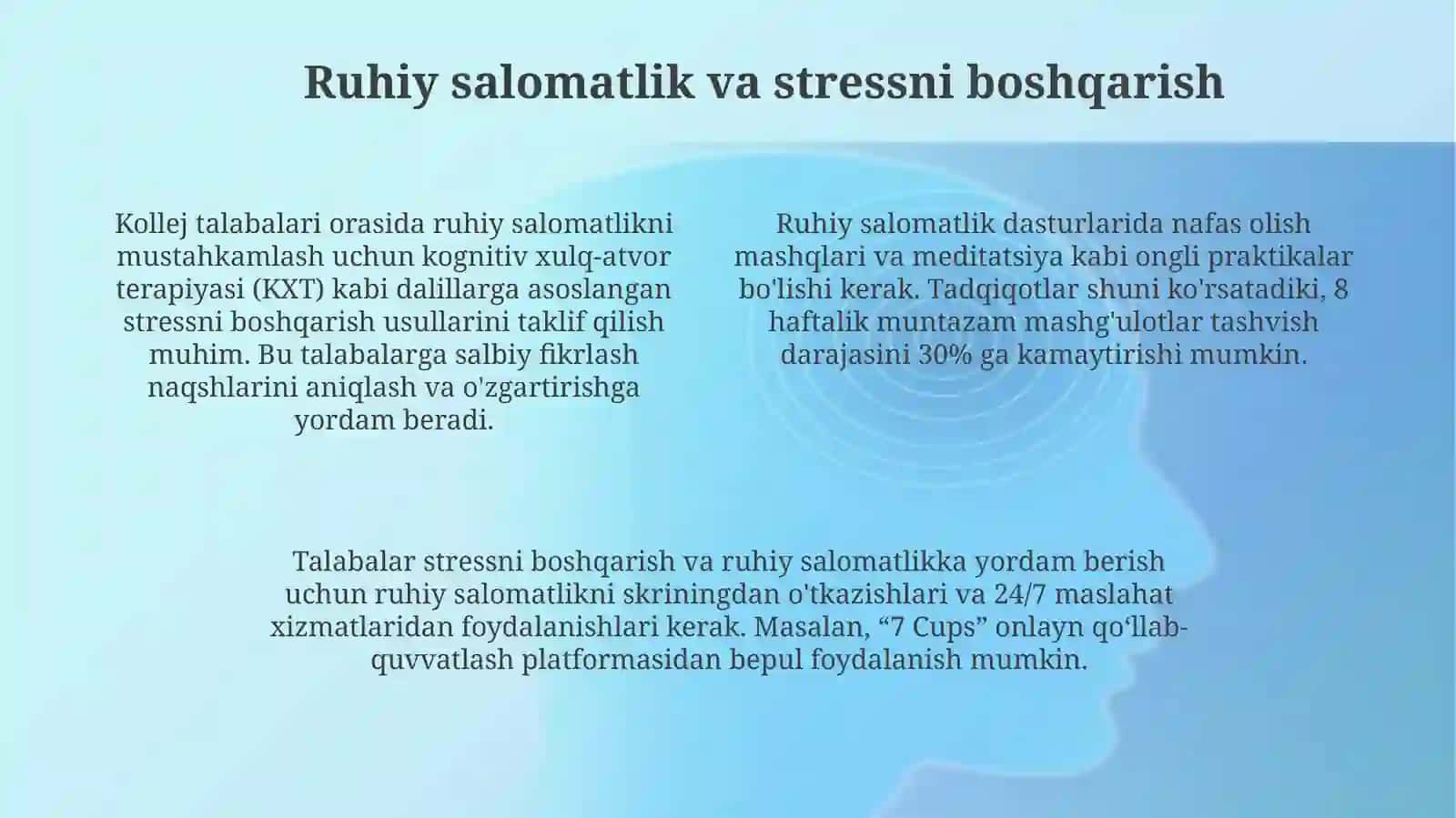 Kollejda Sog'lom Turmush Tarzi 4