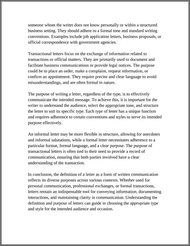 Letter Writing: General Rules, Types of Letters 4