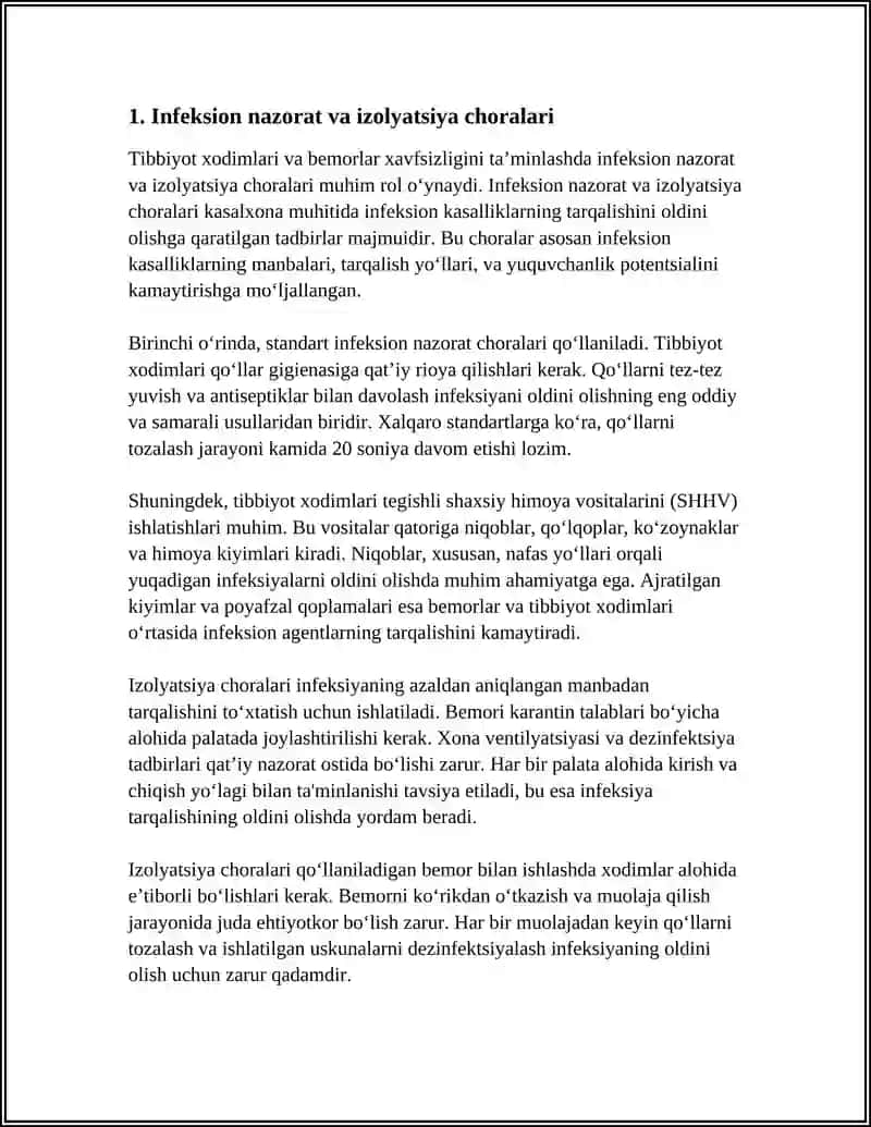 TIBBIYOT XODIMLARI XAVFSIZLIGI. BEMORLAR XAVFSIZLIGI 4
