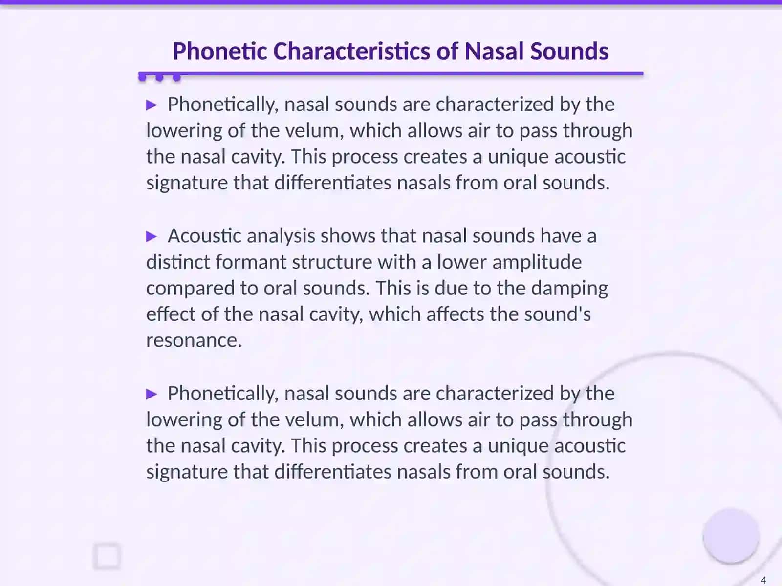 Nasal sounds 4