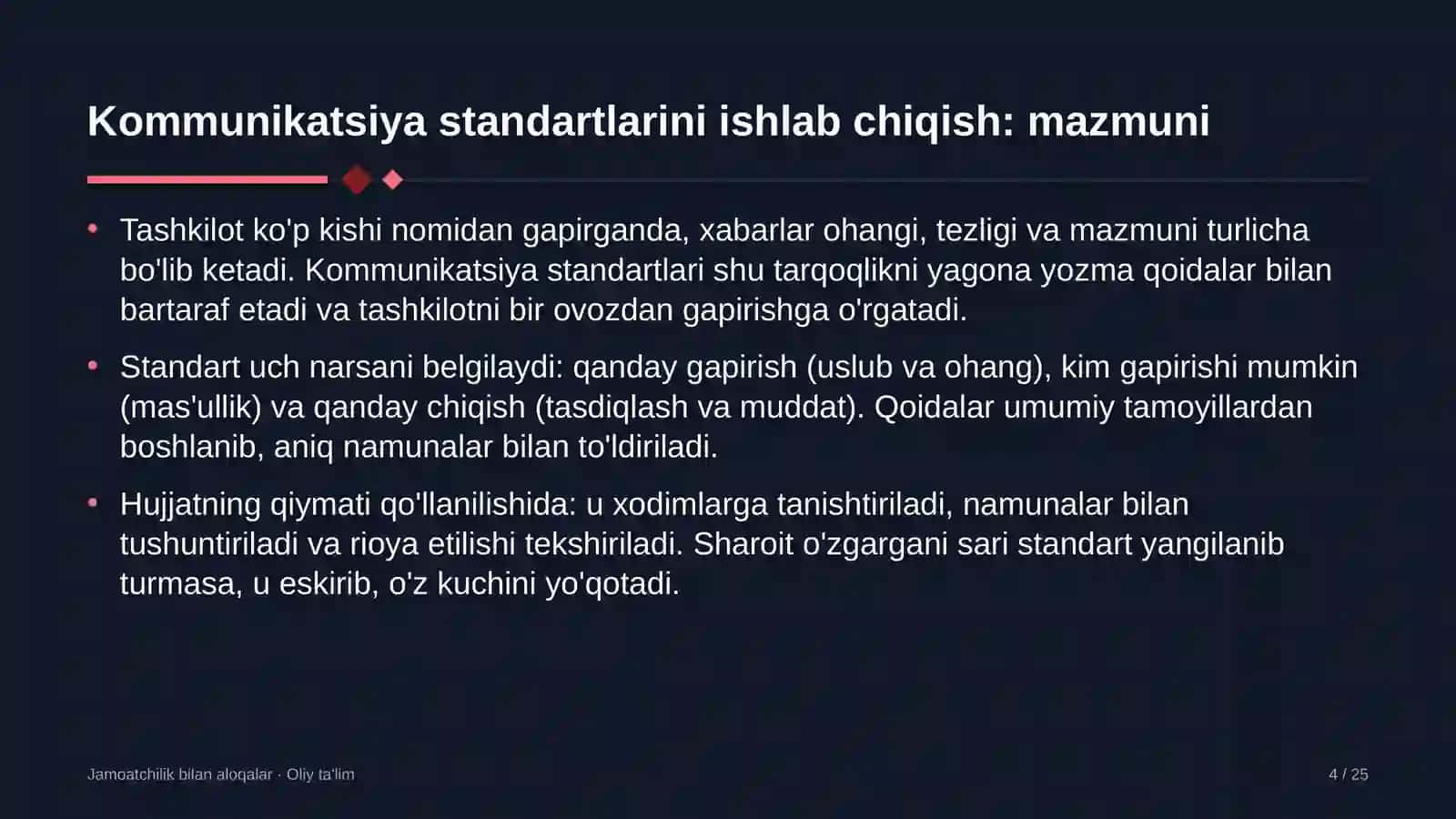 zargarlik ustaxonalarida korporativ kommunikatsiya standartlarini ishlab chiqish 7725 4