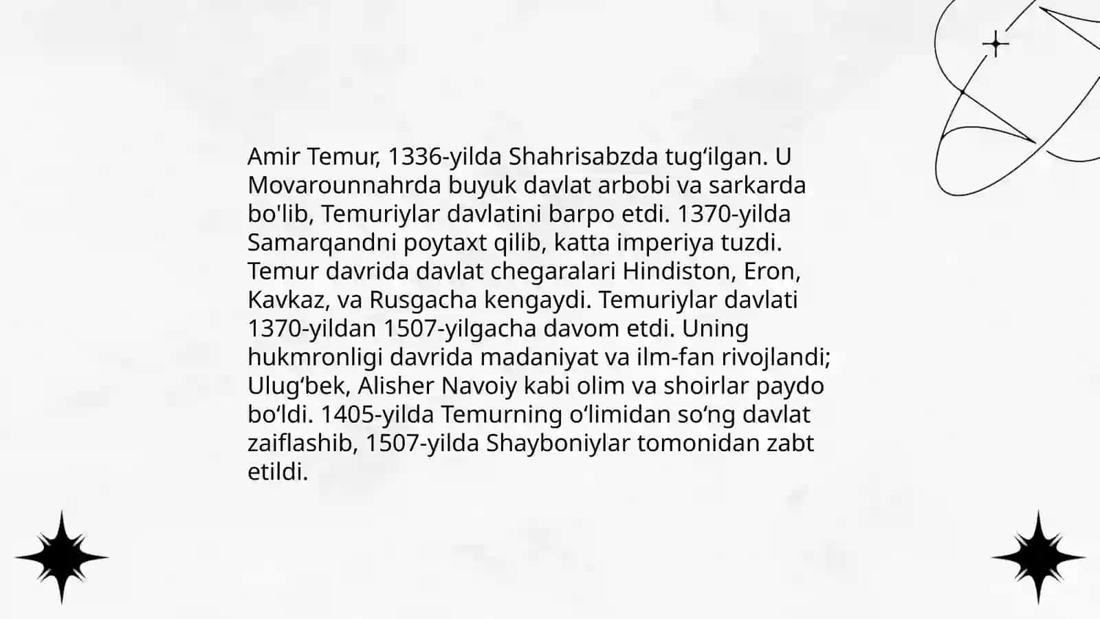 Amir Temurning hayoti va faoliyati 4