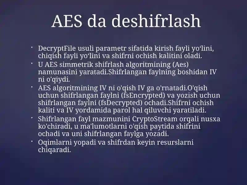 Shifrlash algoritmlari 4