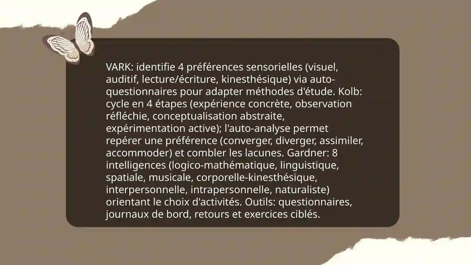 Analyse de ses propres styles d’apprentissage 4