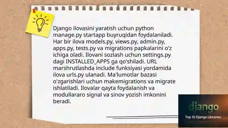 Pythonda Django kutubxonasi bilan ishlash 4