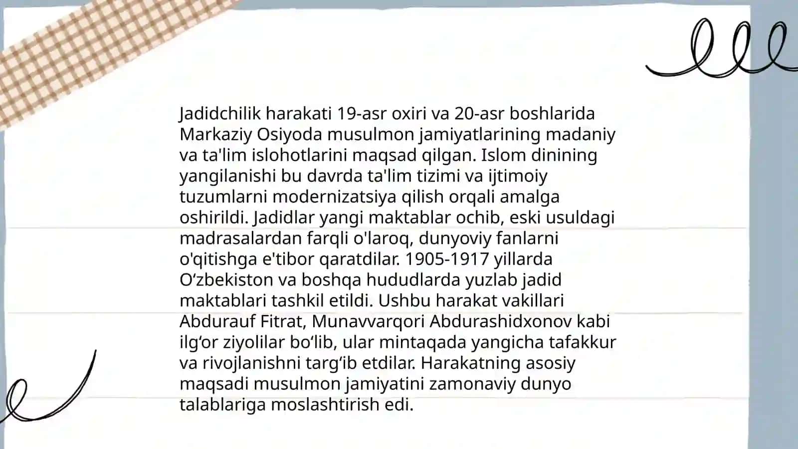Turkiston oʻlkasida jadidchilik harakati 4