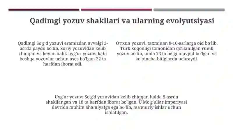 O‘rta Osiyo xalqlarining yozuv tarixi 4