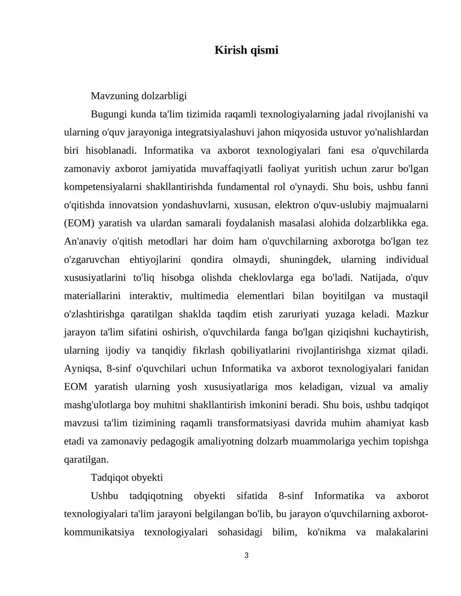 8-sinf Informatika va axborot texnologiyalari fanidan elektron o'quv-uslubiy majmua yaratish metodikasi. 4