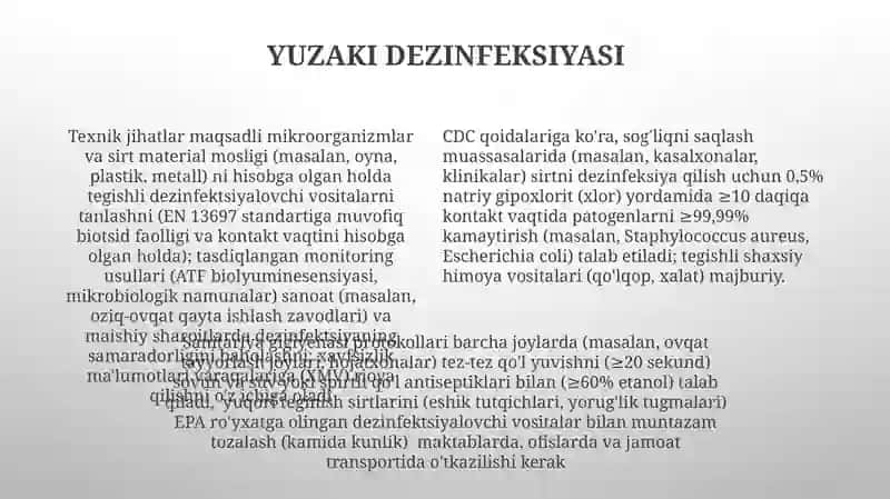Texnika va sanitariya gigeniya qoidalari 4