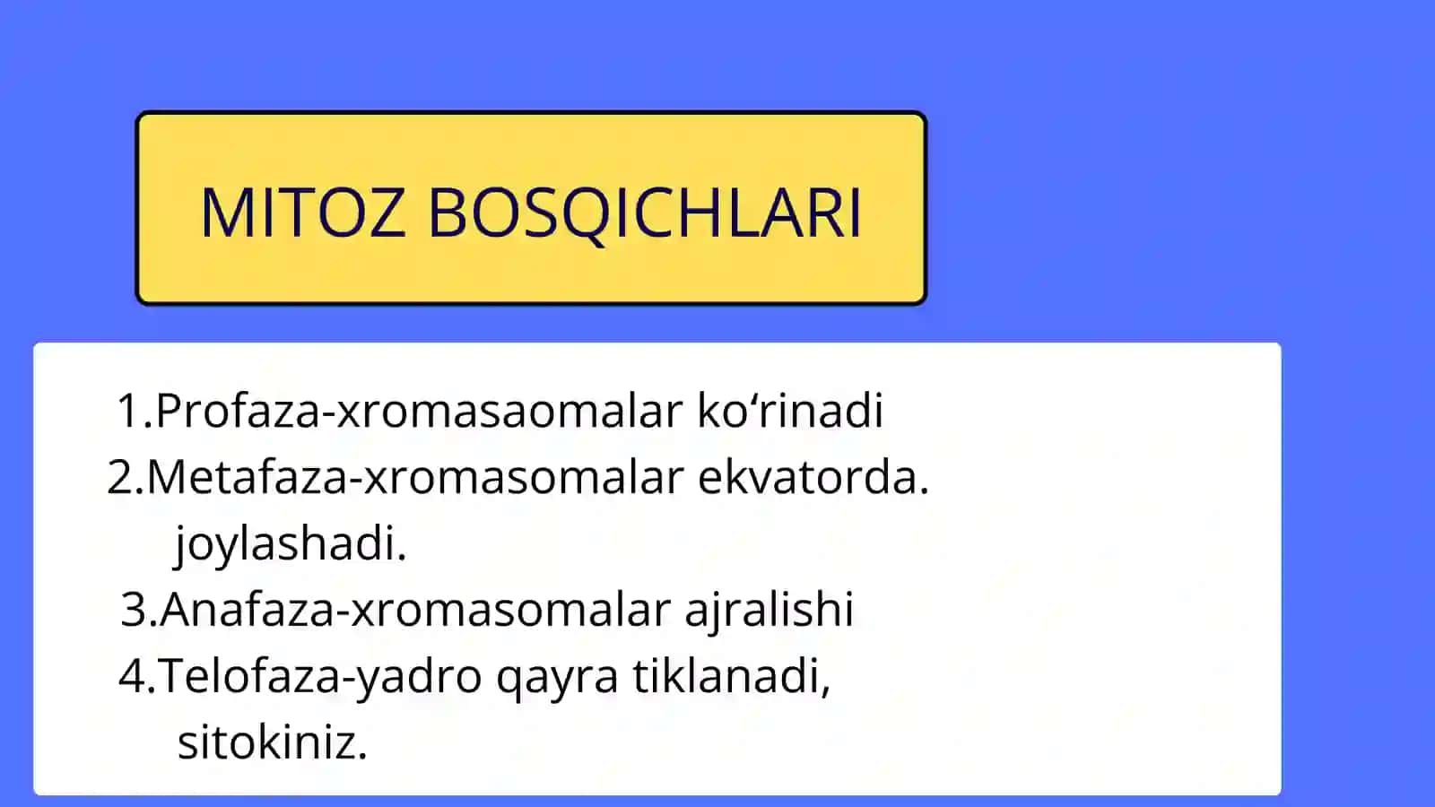 MITOZ VA MEYOZ 4