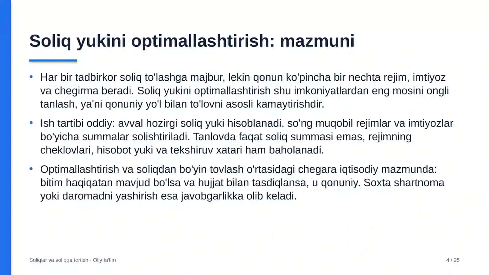 Ijod maktablarida soliq yukini optimallashtirish 4