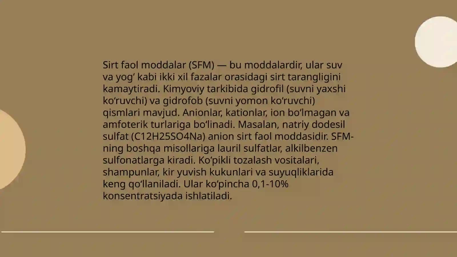 Sirt faol moddalarning tushilishi 4