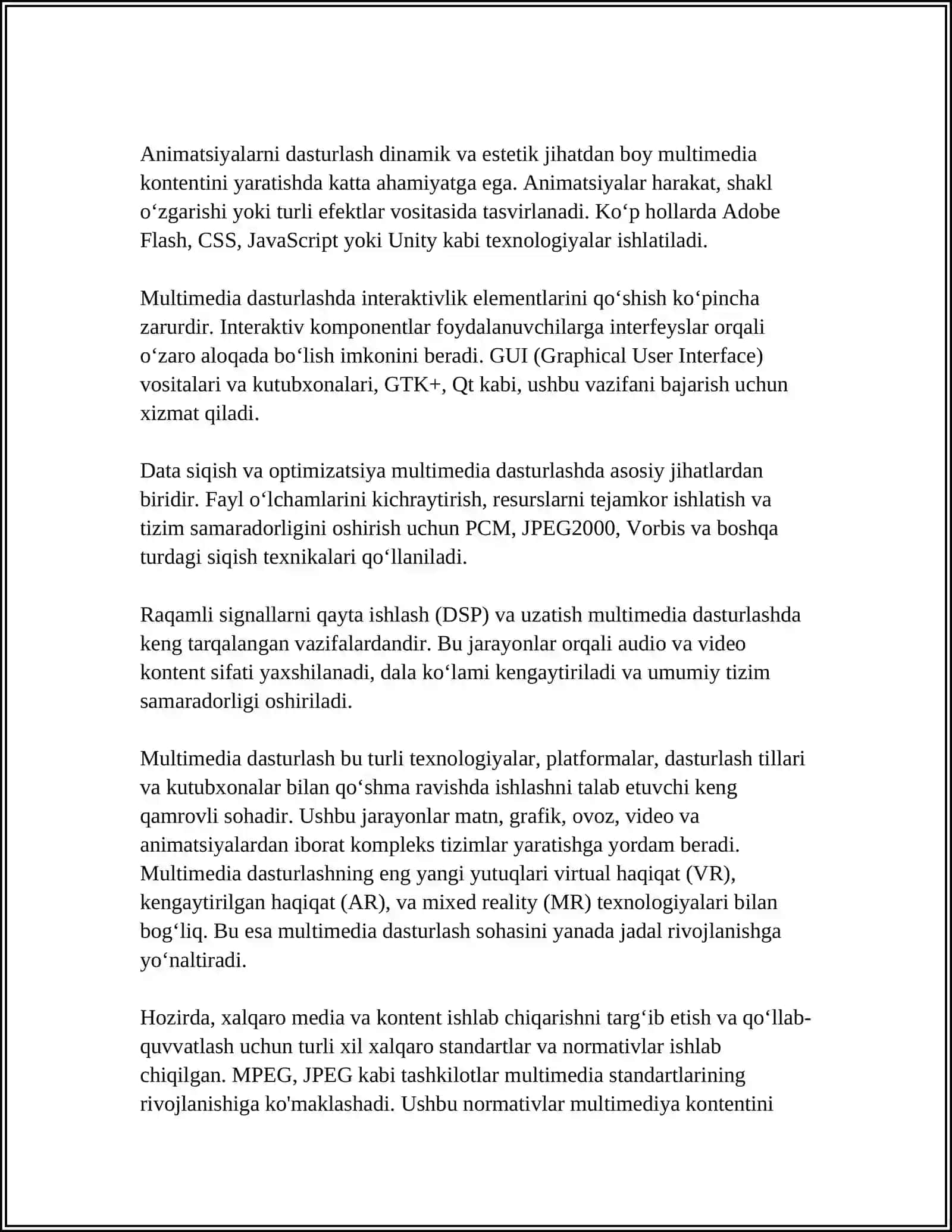 MULTIMEDIA DASTURLARI 4