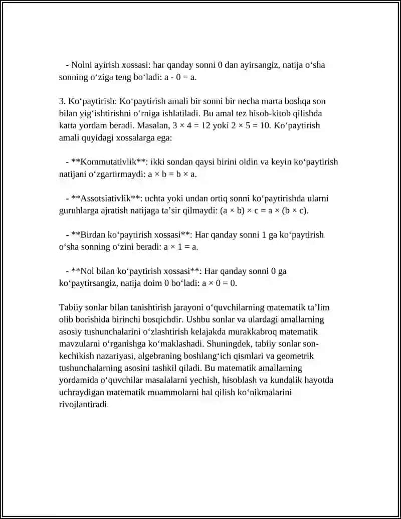 MATEMATIKA 6-SINF 4