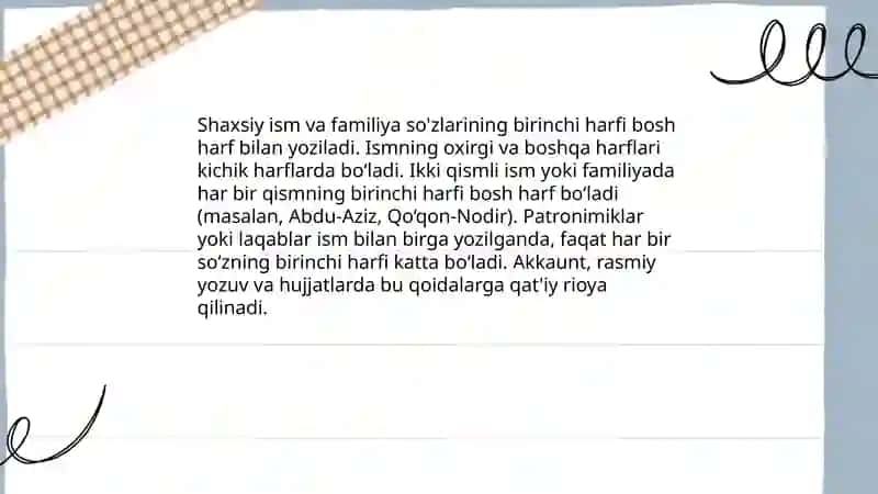 Bosh harflar imlosi 4