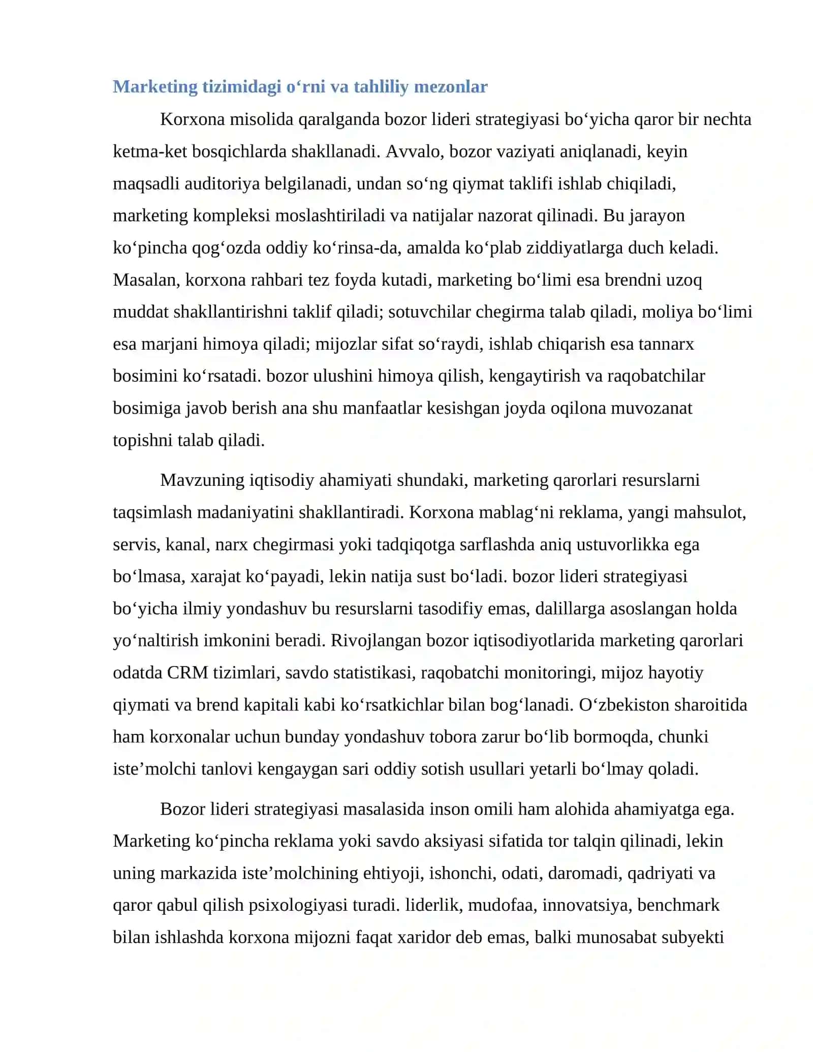 Bozor lideri strategiyasi 4