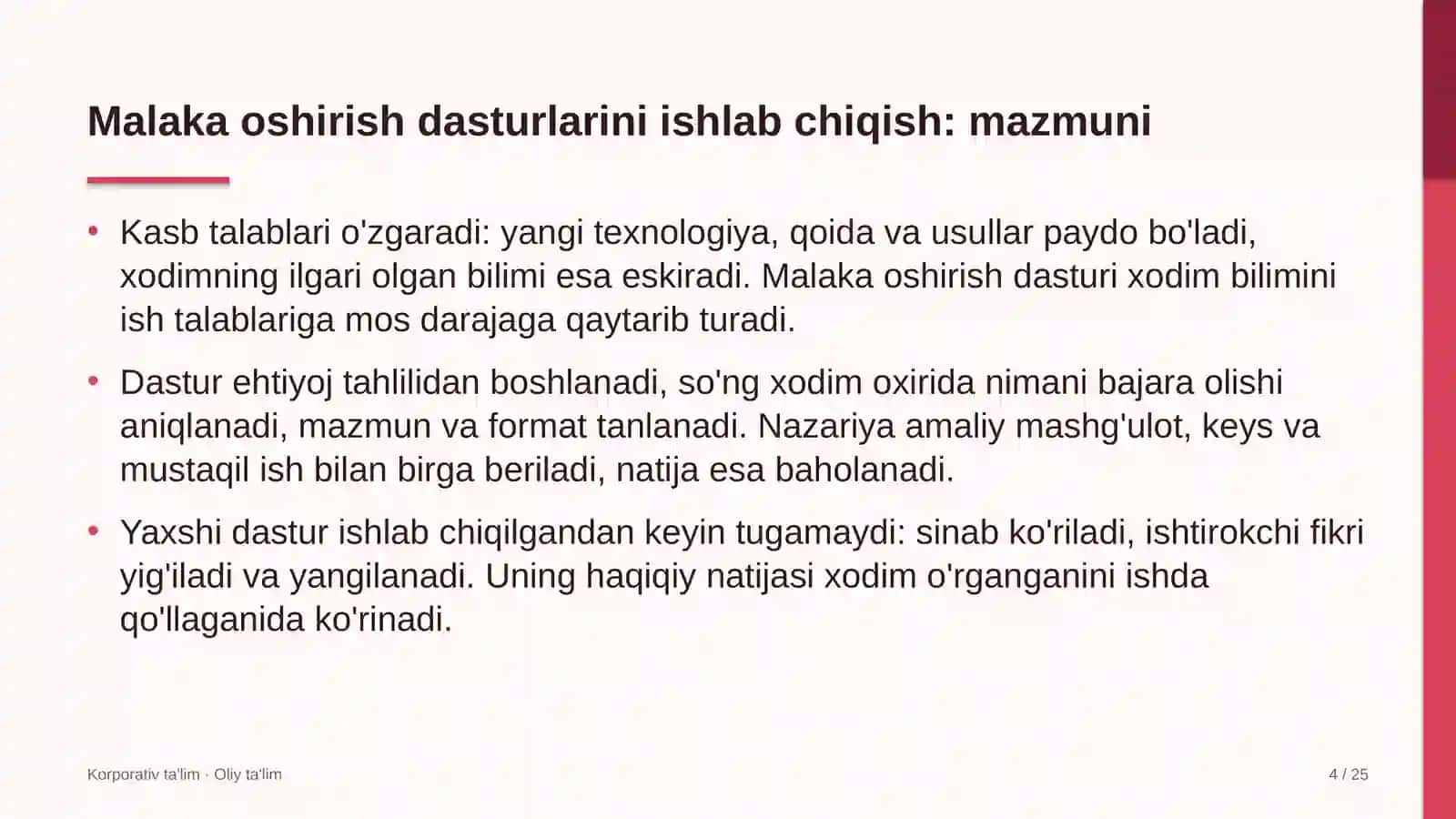 Akusherlik va ginekologiyada kasbiy malaka oshirish dasturlarini ishlab chiqish 4