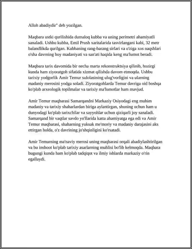 AMIR TEMUR MAQBARASI 4
