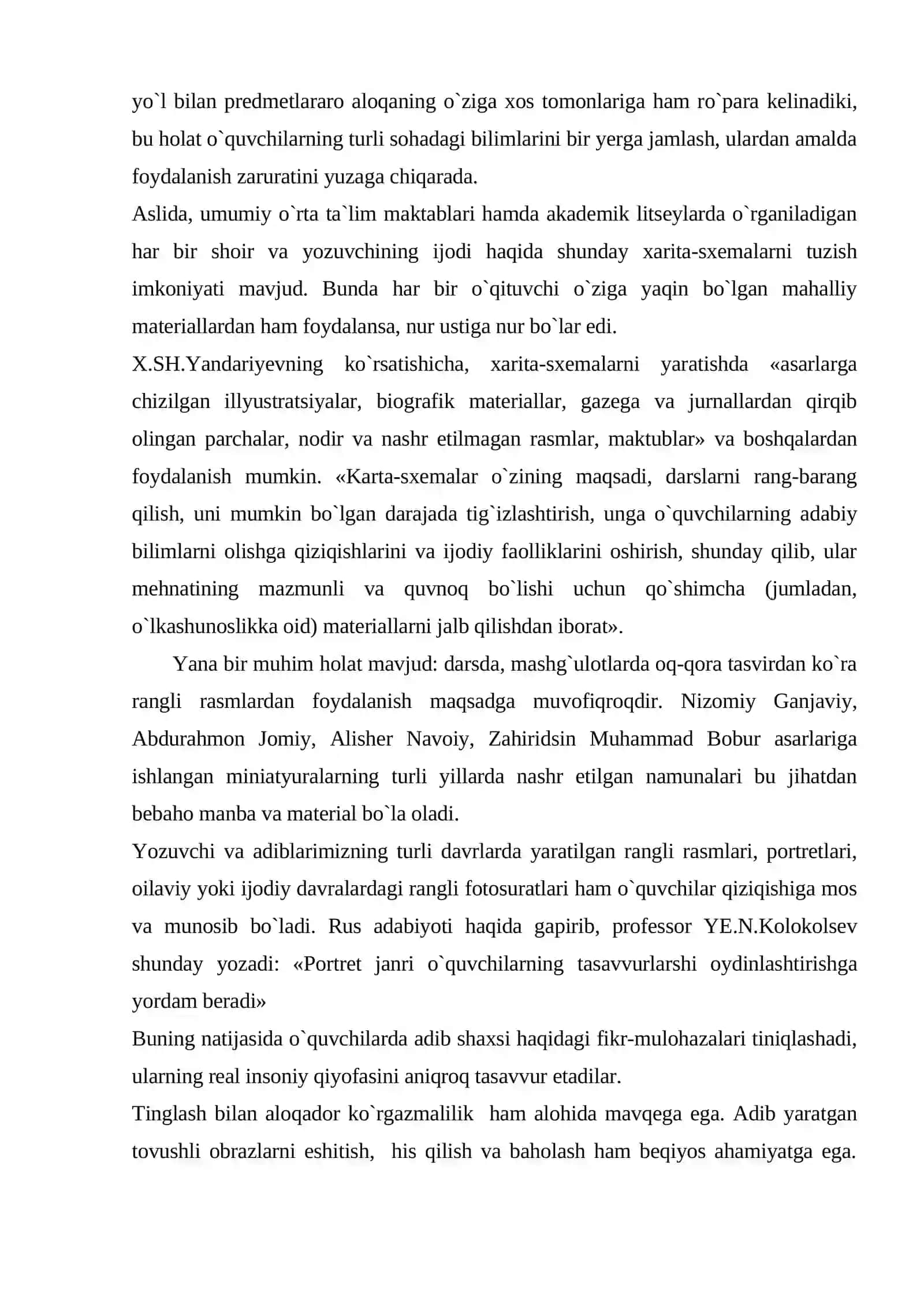 Adabiyot darslarida ko`rgazmalilik 4