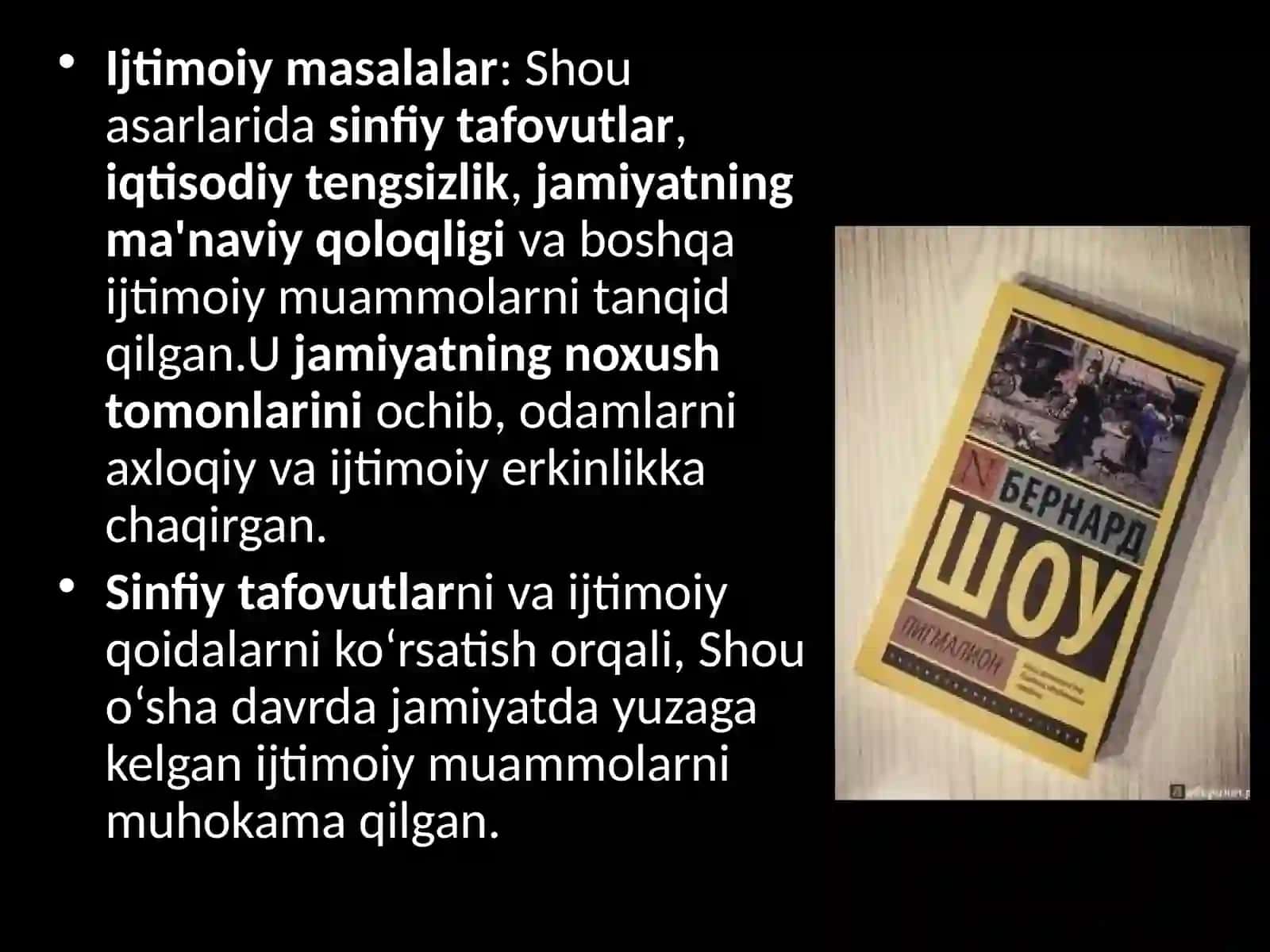 Bernard Shou dramaturgiyasi 4