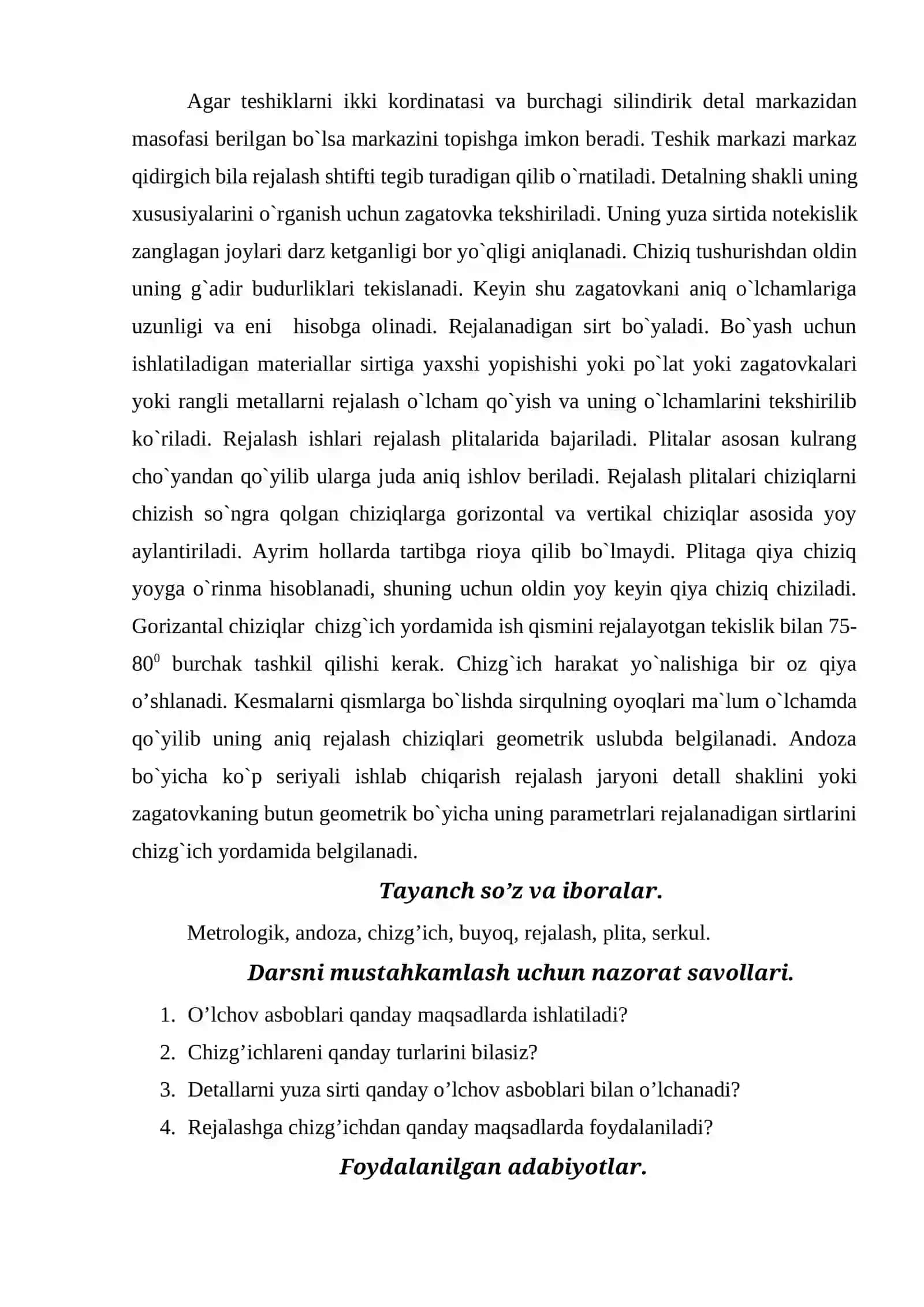 O`LCHAGICH ASBOBLARI 4