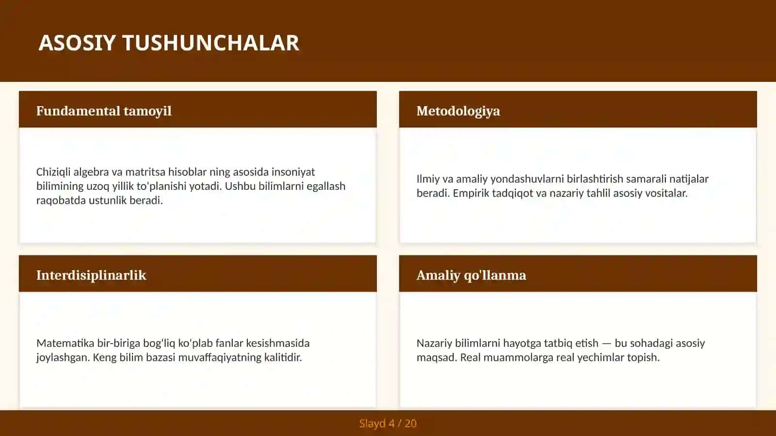 Chiziqli algebra va matritsa hisoblar 4