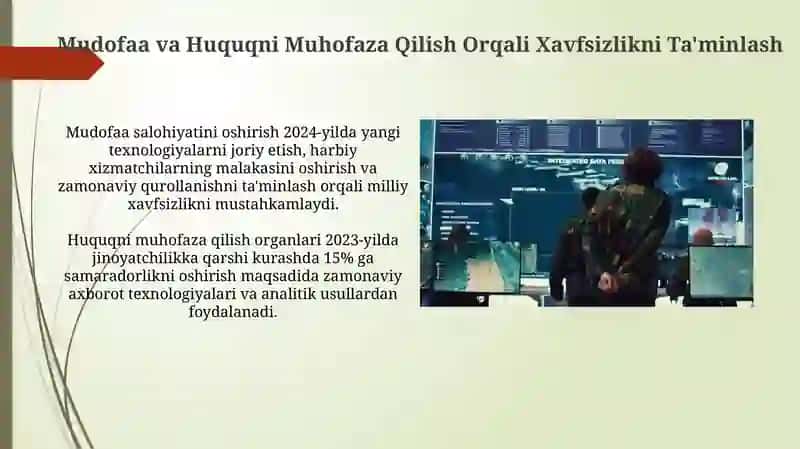 Milliy havszligni taminlash doirasida amalga owirilayotgan ishlar 4