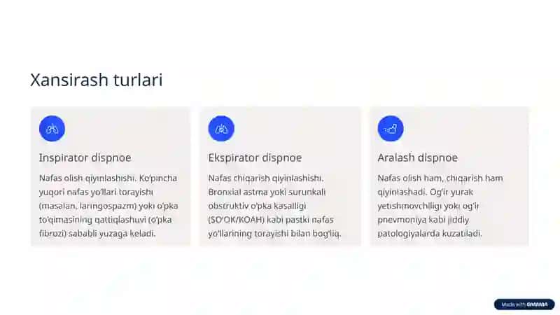 Xansirash (Dispnoe) bo‘yicha differensial diagnostika 4