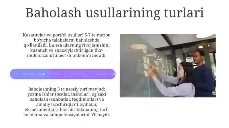 Talabalarning malaka va kompitensiyalarini baholash 4